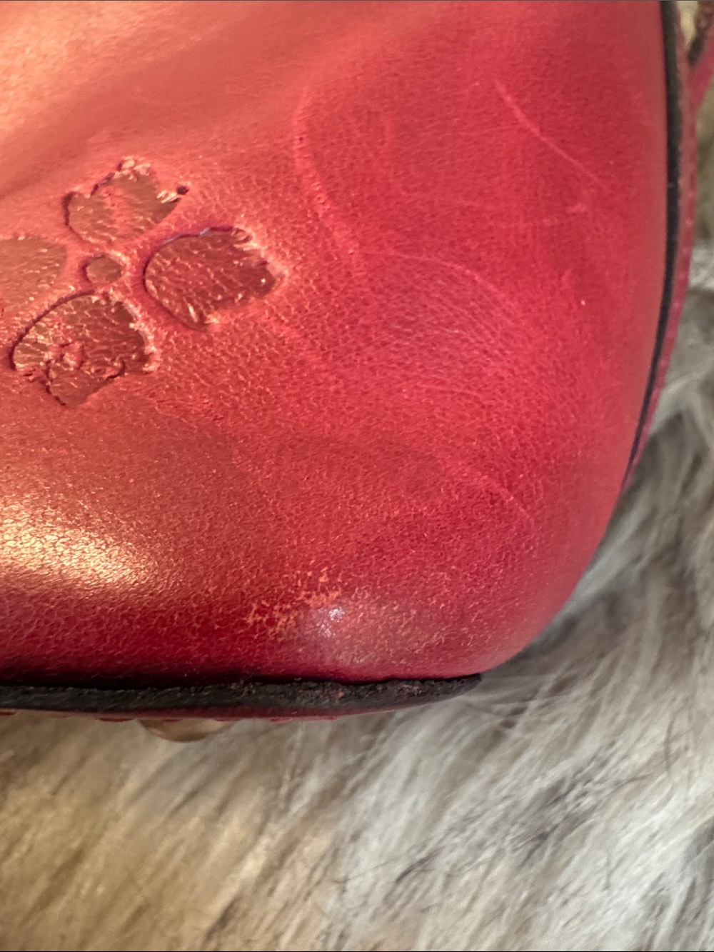 Patricia Nash Red Leather Crossbody Bag with Buckle Strap - Picture 6 of 13